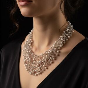 Chic Multi-Strand Beaded Necklace